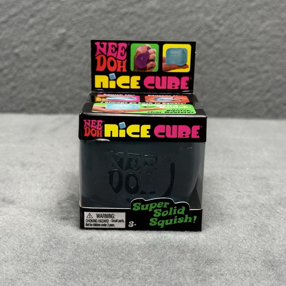 Nee Doh Nice Cube - Super Solid Squish! (Blue) - Brand New/Factory Sealed!